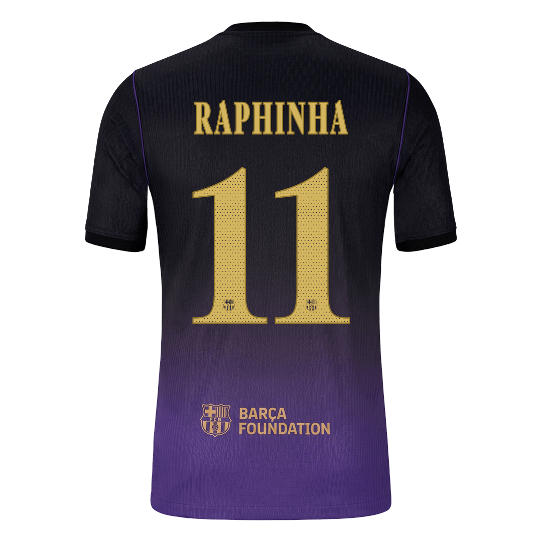 Tricouri Fotbal Barcelona RAPHINHA #11 Deplasare 2026/27 Authentic - UCL