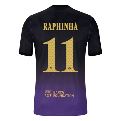 Tricouri Fotbal Barcelona RAPHINHA #11 Deplasare 2026/27 Authentic - UCL