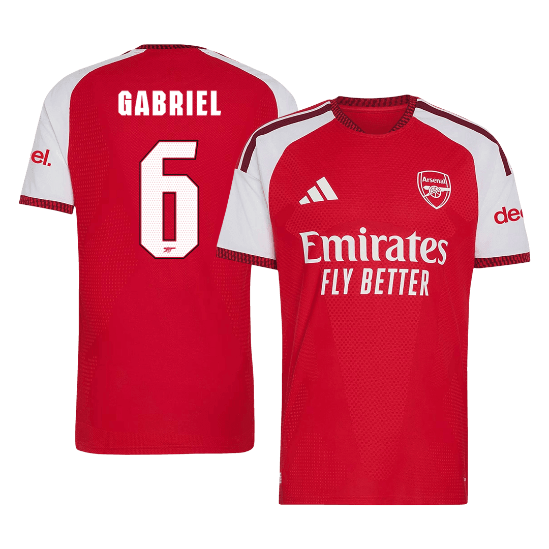Tricouri Fotbal Arsenal GABRIEL #6 Acasă 2026/27 Authentic - UCL