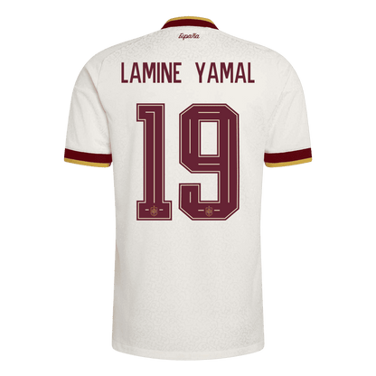 Tricouri Fotbal Spania LAMINE YAMAL #19 Deplasare Cupa Mondială 2026 Authentic - Champion Edition