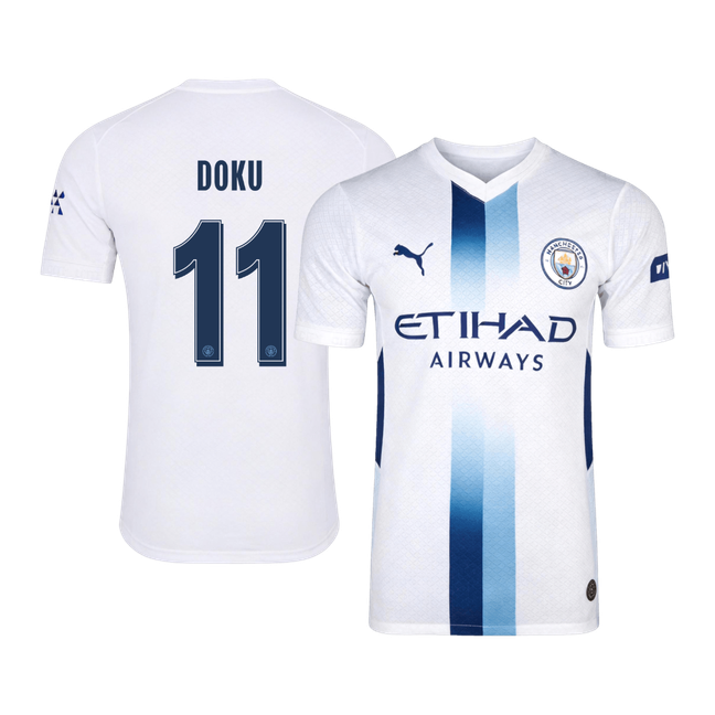 Tricouri Fotbal Manchester City DOKU #11 Treilea 2026/27 Authentic - UCL