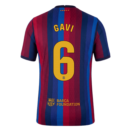 Tricouri Fotbal Barcelona GAVI #6 Acasă 2026/27 Authentic