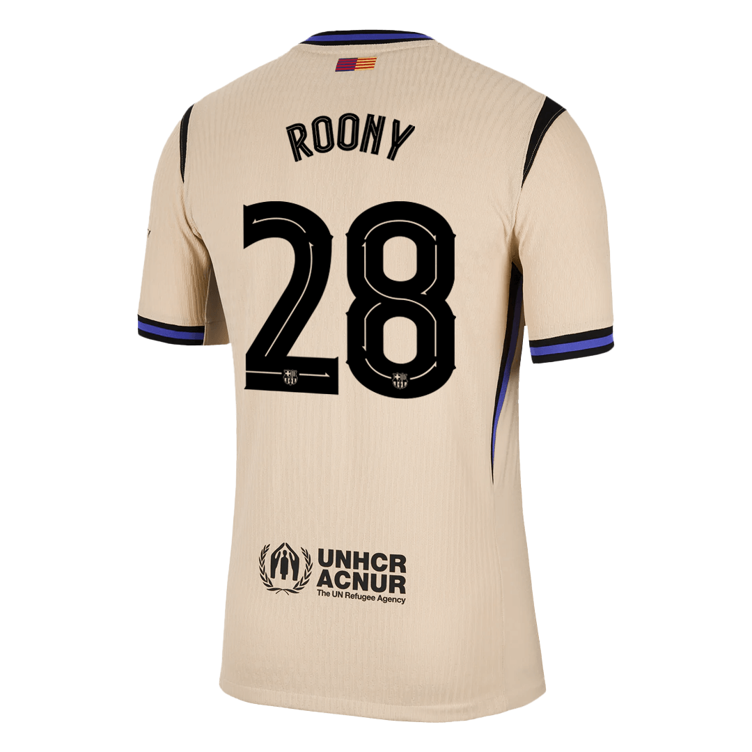 Tricouri Fotbal Barcelona ROONY #28 Deplasare 2025/26 Authentic - UCL