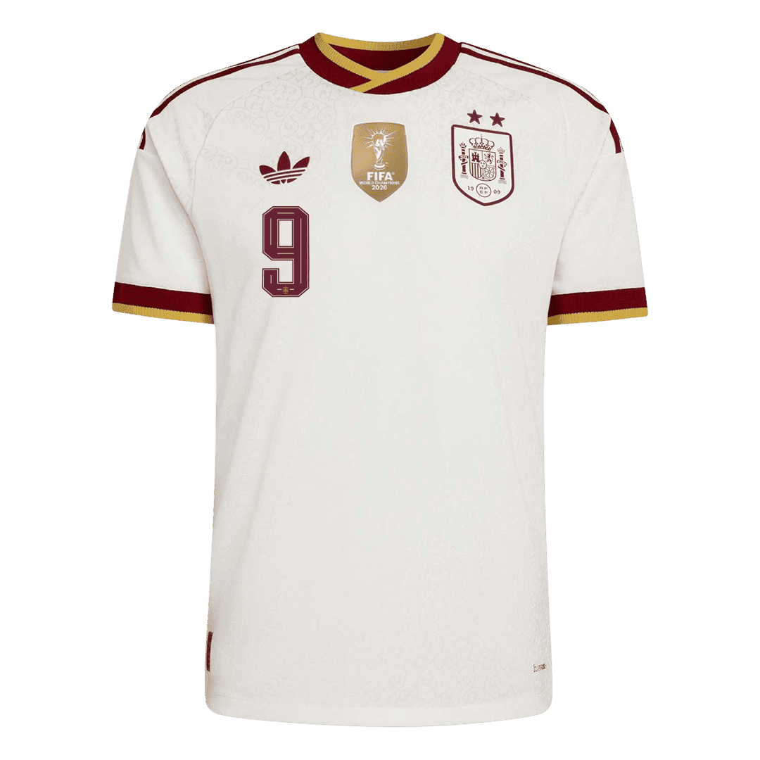Tricouri Fotbal Spania GAVI #9 Deplasare Cupa Mondială 2026 Authentic - Champion Edition