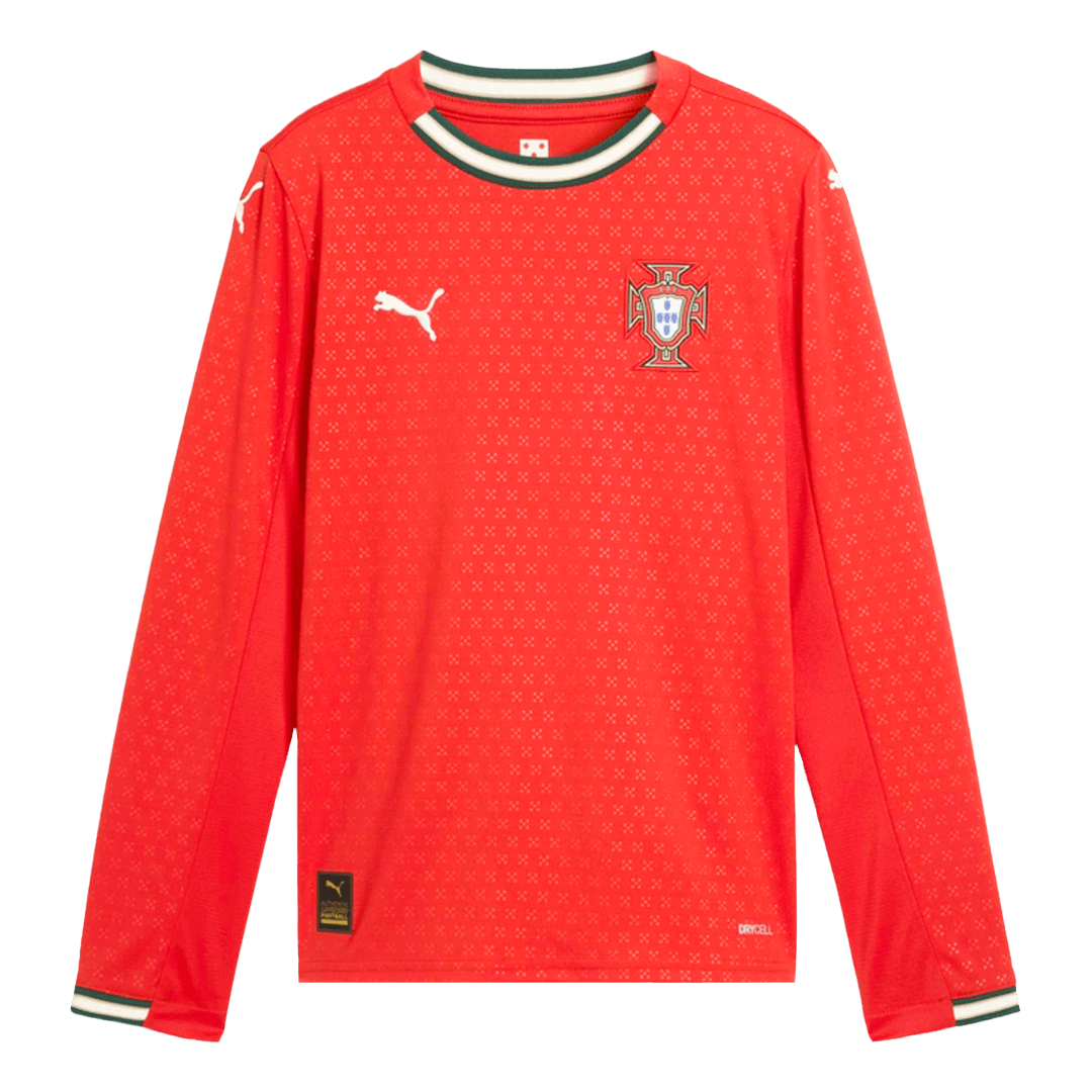 Tricouri Fotbal Portugalia Acasă 2025 Mânecă Lungă (mărime mare)