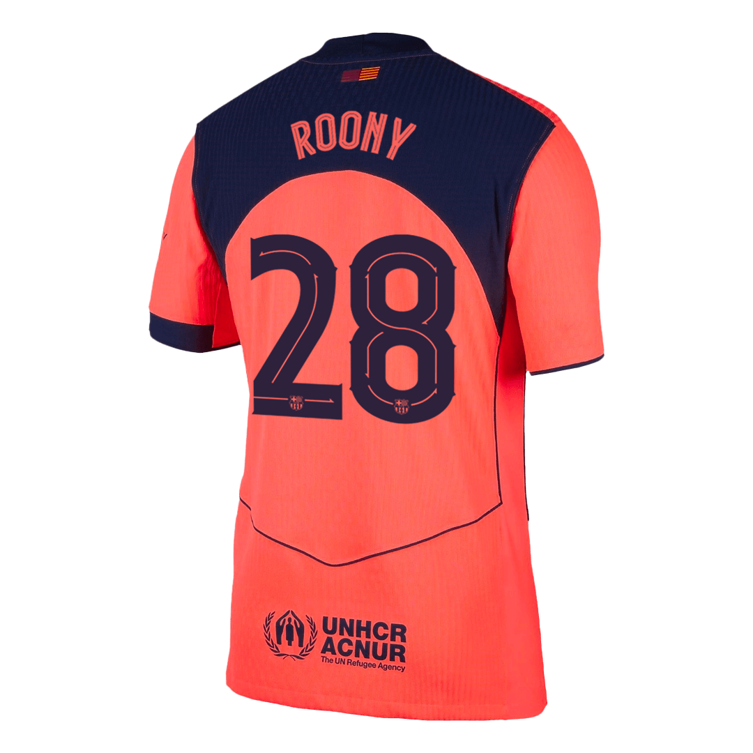 Tricouri Fotbal Barcelona ROONY #28 Treilea 2025/26 Authentic
