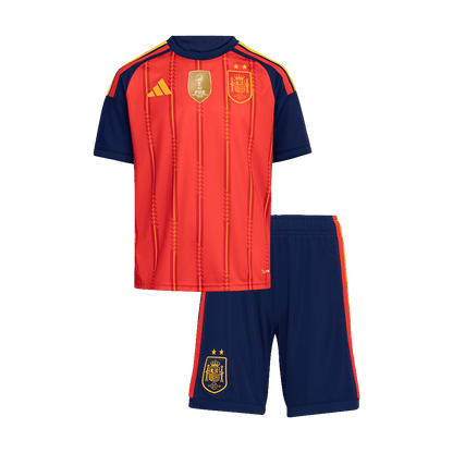Set Tricouri Fotbal Spania Acasă Cupa Mondială 2026 Pentru Copii Champion Edition