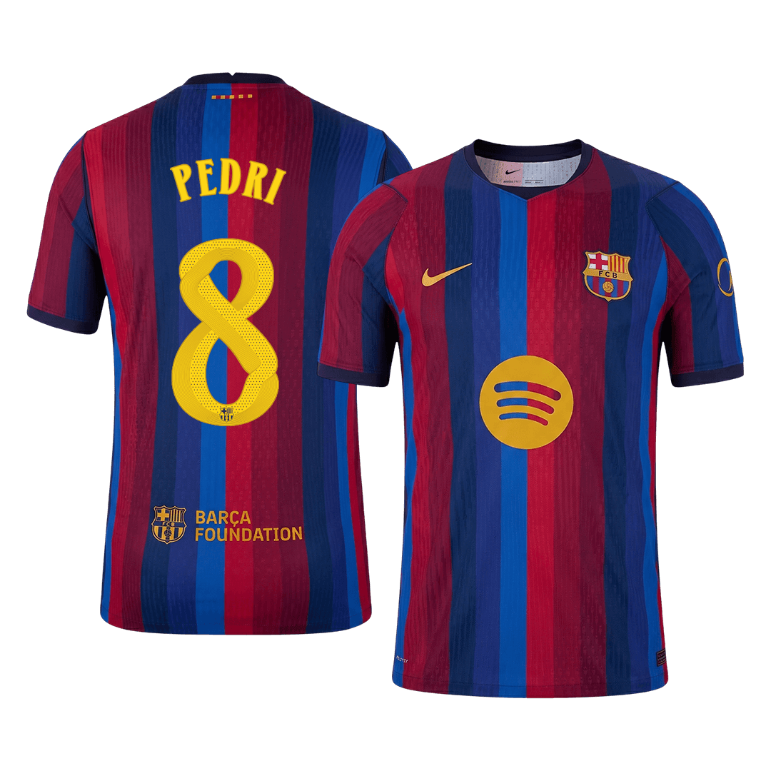 Tricouri Fotbal Barcelona PEDRI #8 Acasă 2026/27 Authentic - UCL