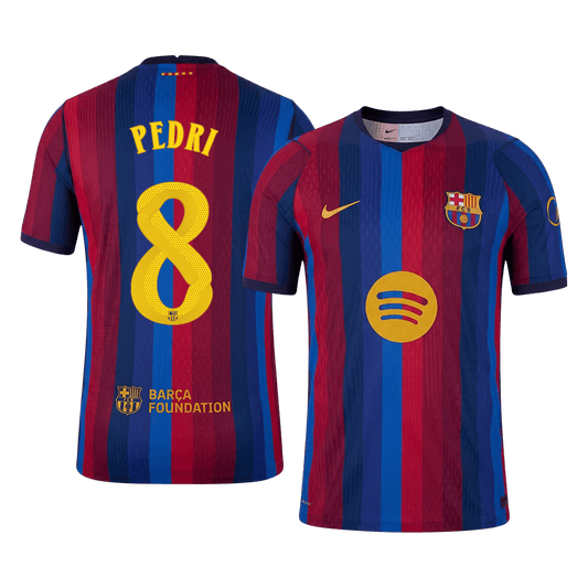 Tricouri Fotbal Barcelona PEDRI #8 Acasă 2026/27 Authentic - UCL