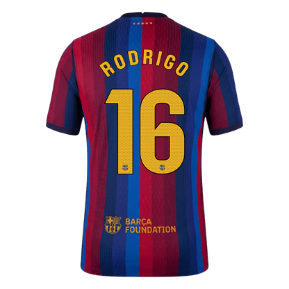 Tricouri Fotbal Barcelona RODRIGO #16 Acasă 2026/27 Authentic