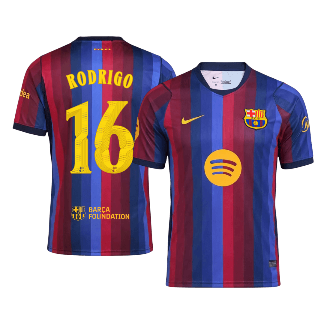 Tricouri Fotbal Barcelona RODRIGO #16 Acasă 2026/27 - UCL - Premium