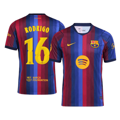 Tricouri Fotbal Barcelona RODRIGO #16 Acasă 2026/27 - UCL - Premium