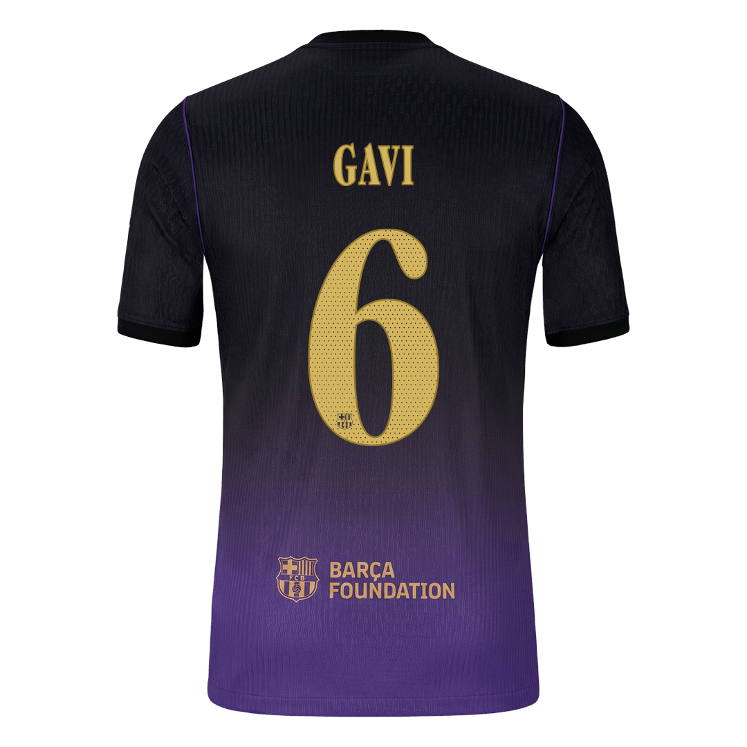 Tricouri Fotbal Barcelona GAVI #6 Deplasare 2026/27 Authentic - UCL