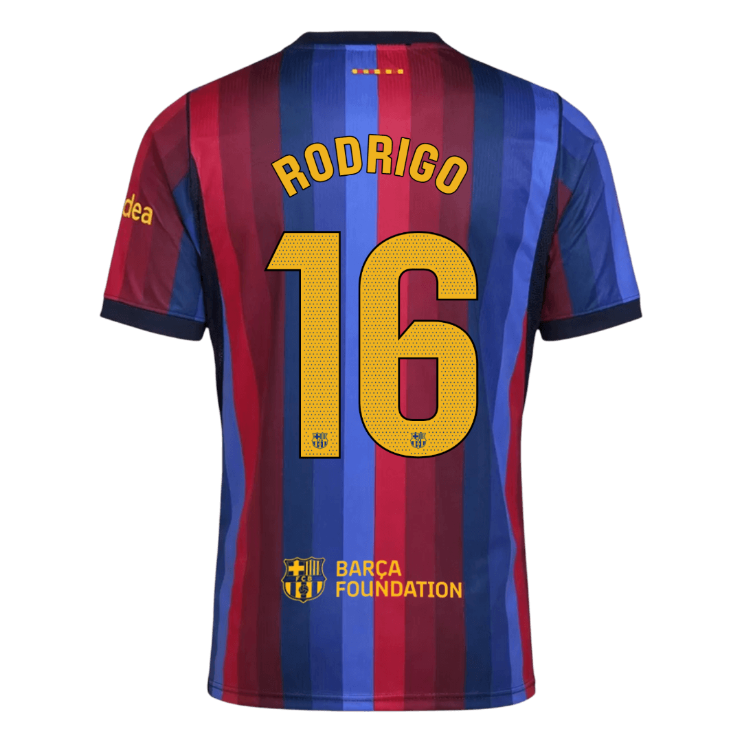 Tricouri Fotbal Barcelona RODRIGO #16 Acasă 2026/27 - Premium