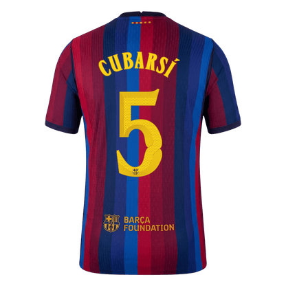 Tricouri Fotbal Barcelona CUBARSÍ #5 Acasă 2026/27 Authentic - UCL