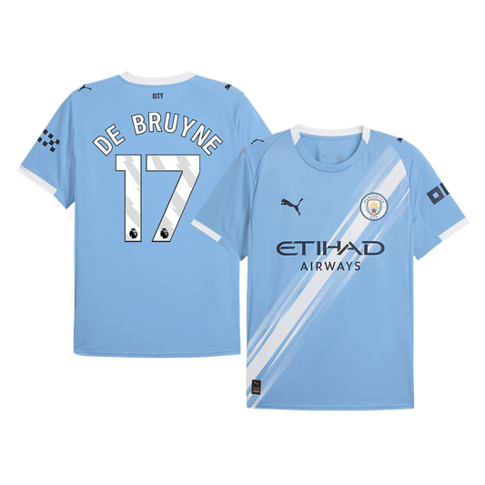 Tricouri Fotbal Manchester City DE BRUYNE #17 Acasă 2025/26 - Premium (mărime mare)