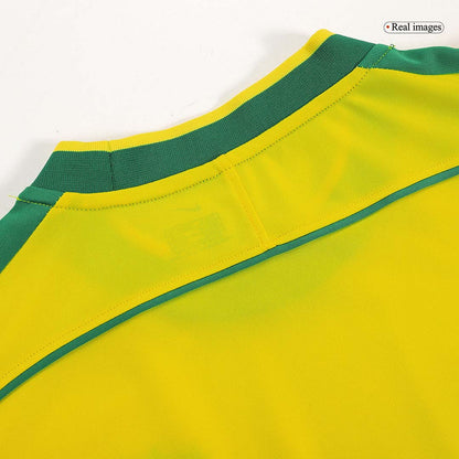 Tricouri Fotbal Vintage Brazilia RIVALDO #10 Acasă 1998