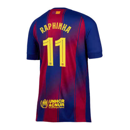 Tricouri Fotbal Barcelona RAPHINHA #11 Acasă 2025/26 UCL - Premium