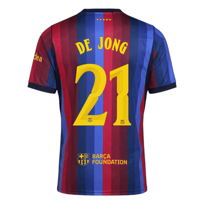 Tricouri Fotbal Barcelona DE JONG #21 Acasă 2026/27 - UCL - Premium