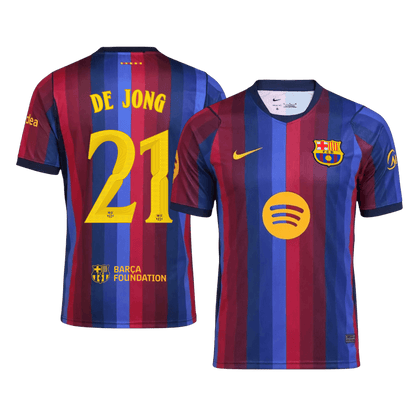Tricouri Fotbal Barcelona DE JONG #21 Acasă 2026/27 - UCL - Premium