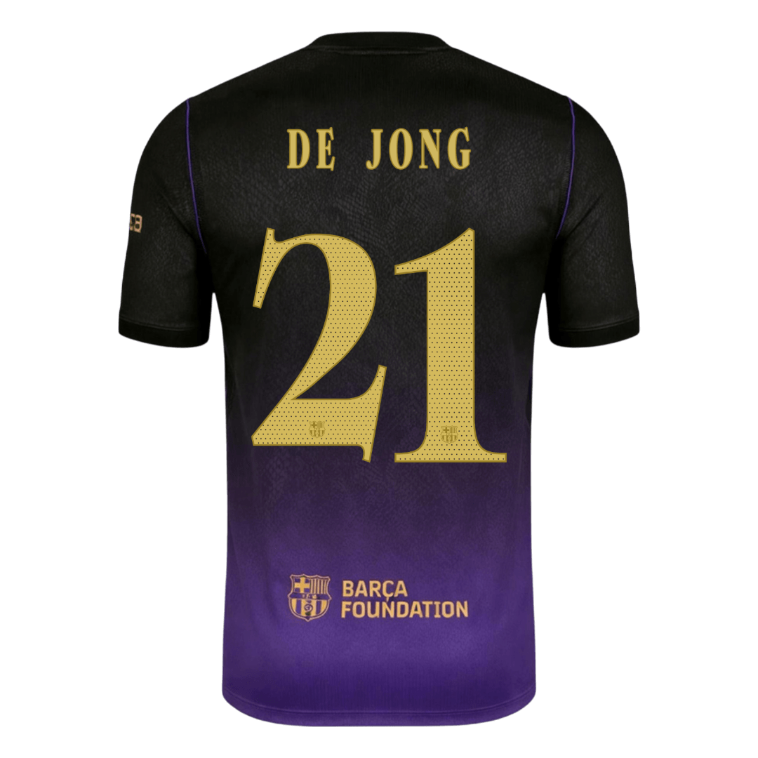 Tricouri Fotbal Barcelona DE JONG #21 Deplasare 2026/27 - UCL