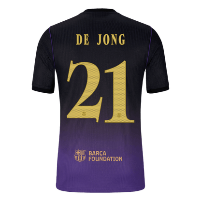 Tricouri Fotbal Barcelona DE JONG #21 Deplasare 2026/27 Authentic - UCL