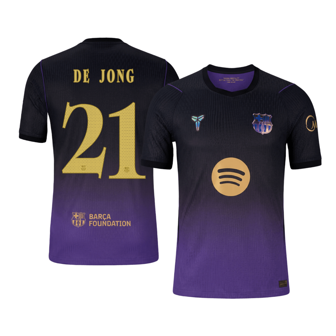Tricouri Fotbal Barcelona DE JONG #21 Deplasare 2026/27 Authentic - UCL