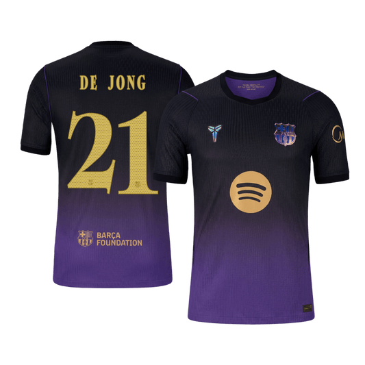 Tricouri Fotbal Barcelona DE JONG #21 Deplasare 2026/27 Authentic - UCL
