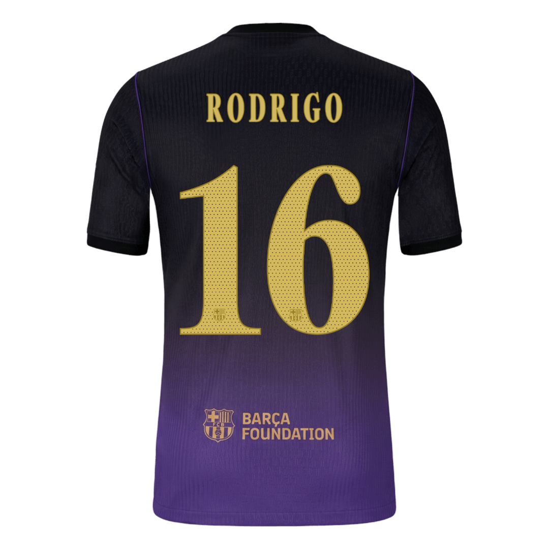 Tricouri Fotbal Barcelona RODRIGO #16 Deplasare 2026/27 Authentic - UCL