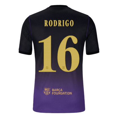 Tricouri Fotbal Barcelona RODRIGO #16 Deplasare 2026/27 Authentic - UCL