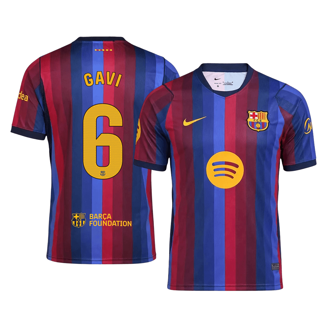Tricouri Fotbal Barcelona GAVI #6 Acasă 2026/27 - Premium