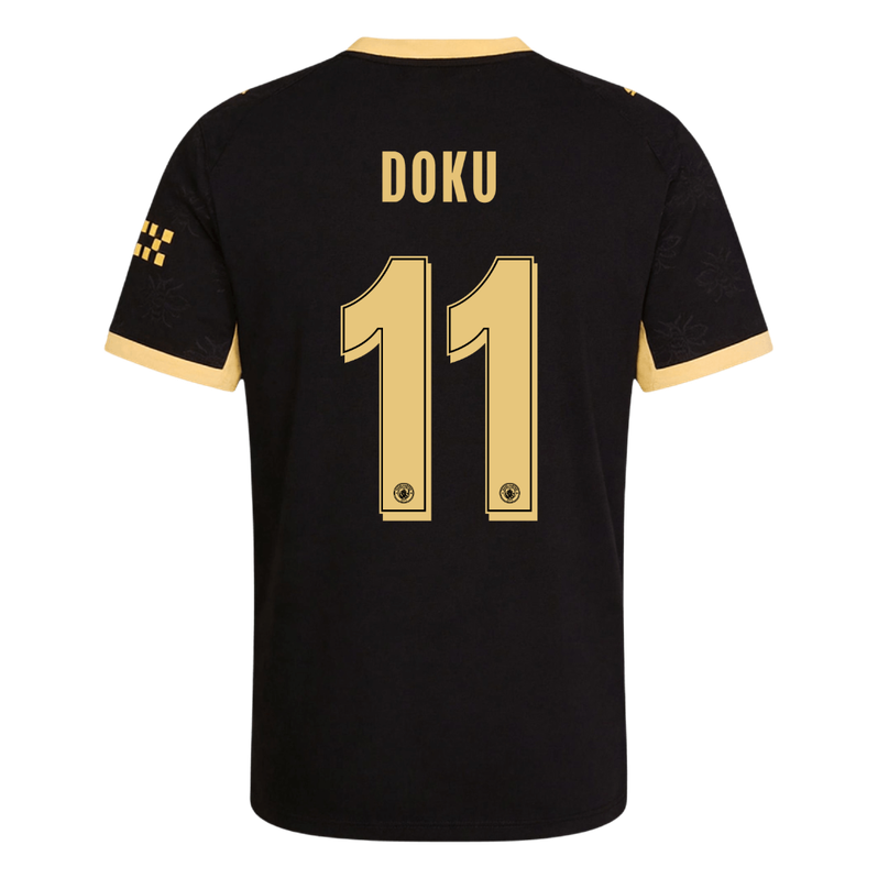 Tricouri Fotbal Manchester City DOKU #11 Deplasare 2026/27 Authentic - UCL