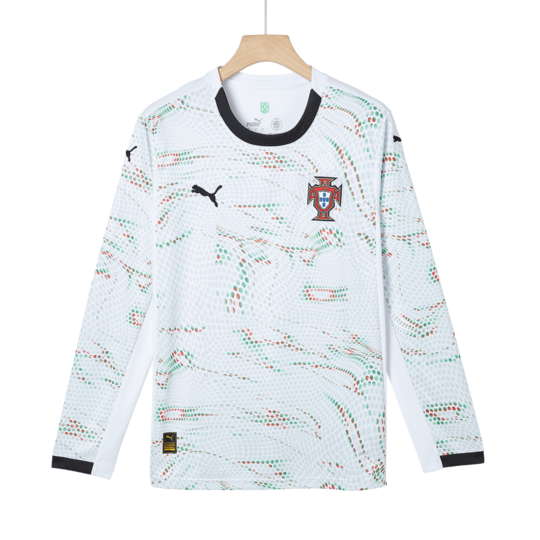 Tricouri Fotbal Portugalia Deplasare 2025 Mânecă Lungă (mărime mare)