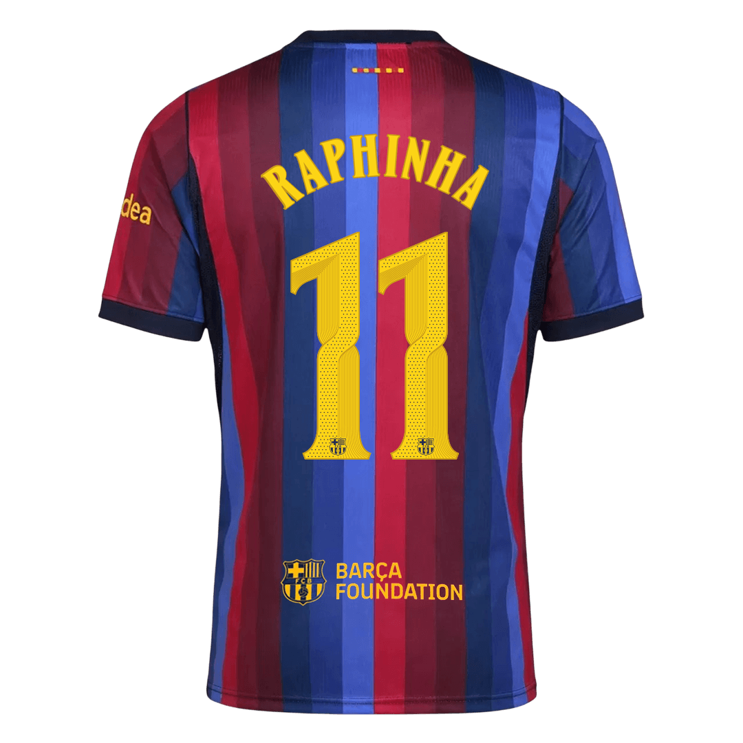 Tricouri Fotbal Barcelona RAPHINHA #11 Acasă 2026/27 - UCL - Premium