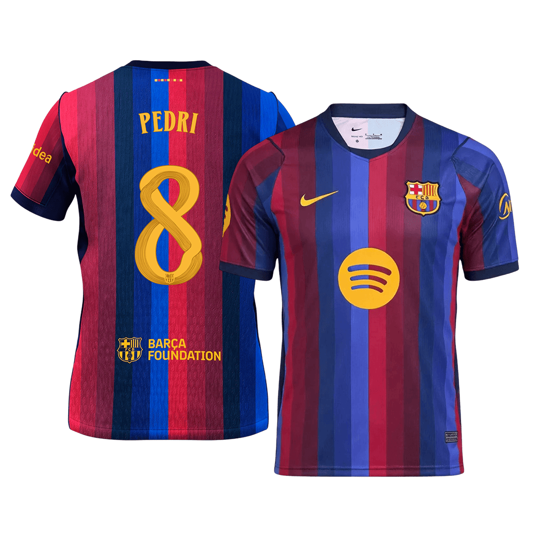 Tricouri Fotbal Barcelona PEDRI #8 Acasă 2026/27 - UCL - Premium