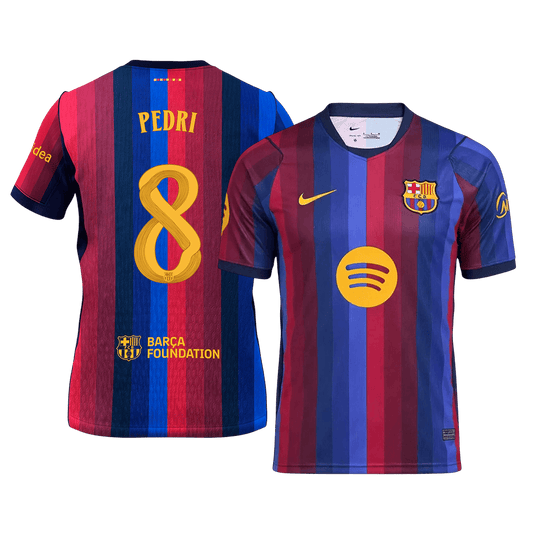 Tricouri Fotbal Barcelona PEDRI #8 Acasă 2026/27 - UCL - Premium
