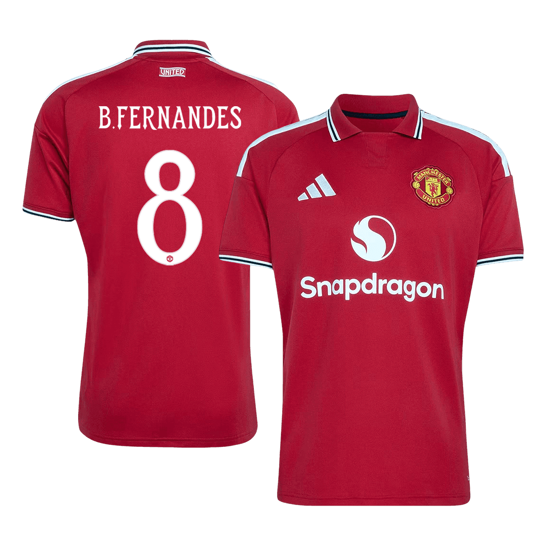 Tricouri Fotbal Manchester United B.FERNANDES #8 Acasă 2026/27 - UCL - Premium