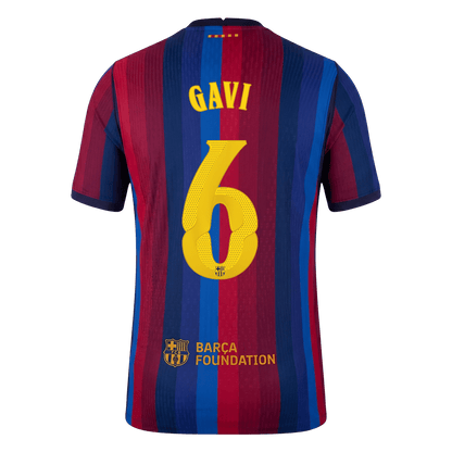Tricouri Fotbal Barcelona GAVI #6 Acasă 2026/27 Authentic - UCL
