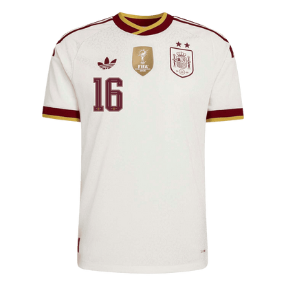Tricouri Fotbal Spania RODRIGO #16 Deplasare Cupa Mondială 2026 Authentic - Champion Edition