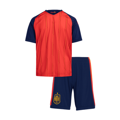 Set Tricouri Fotbal Spania Acasă Cupa Mondială 2026 Pentru Copii Champion Edition