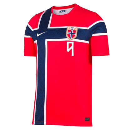 Tricouri Fotbal Norway BRAUT HAALAND #9 Acasă Cupa Mondială 2026 Authentic