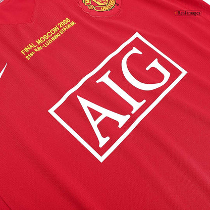 Tricouri Fotbal Vintage Manchester United RONALDO #7 Acasă 2007/08 - UCL Final