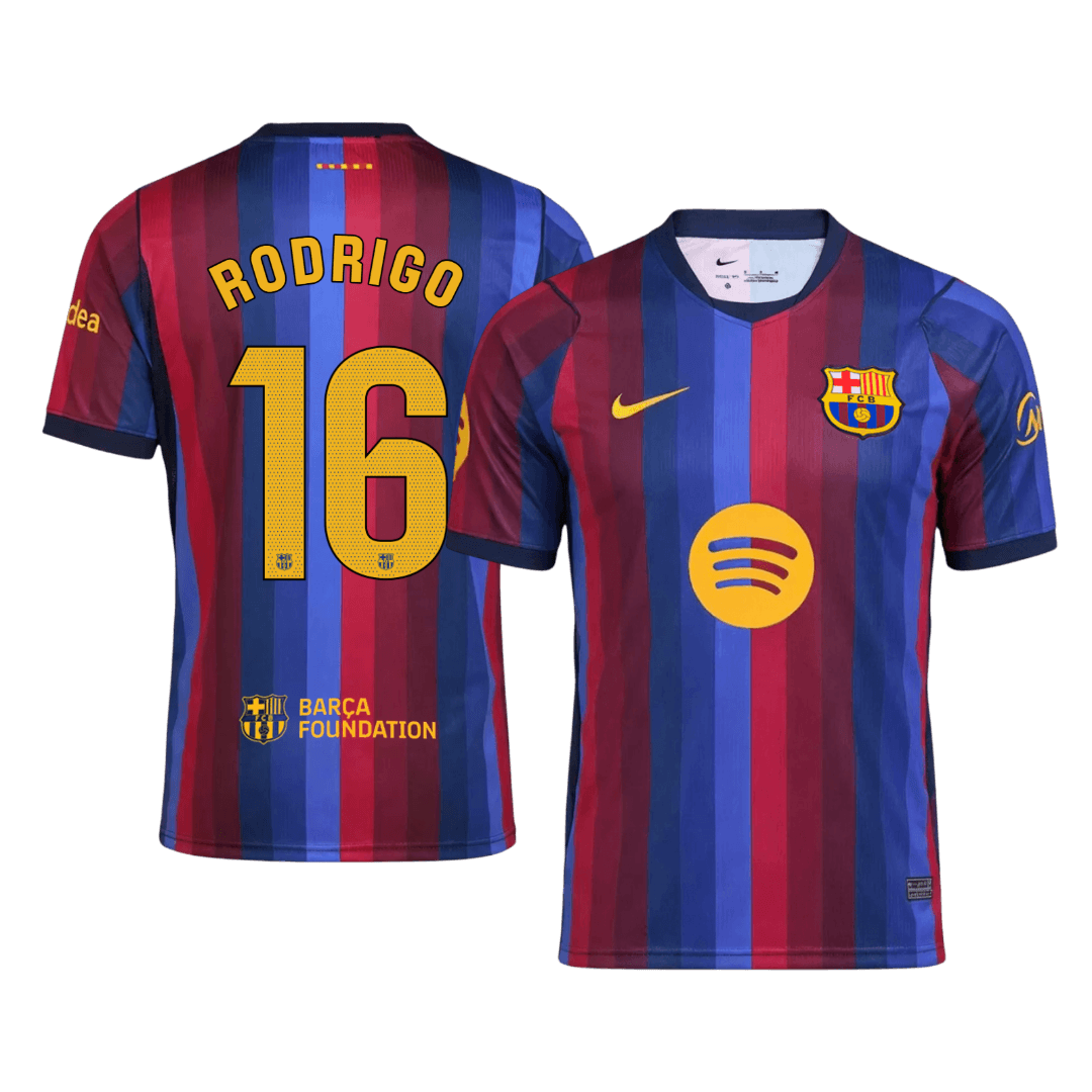 Tricouri Fotbal Barcelona RODRIGO #16 Acasă 2026/27 - Premium
