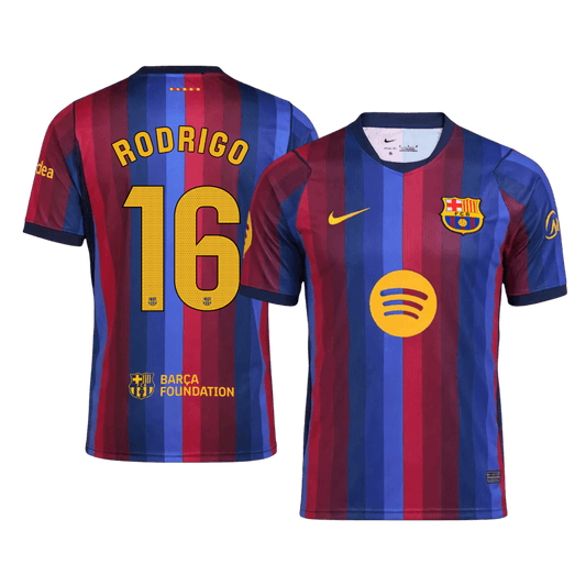 Tricouri Fotbal Barcelona RODRIGO #16 Acasă 2026/27 - Premium