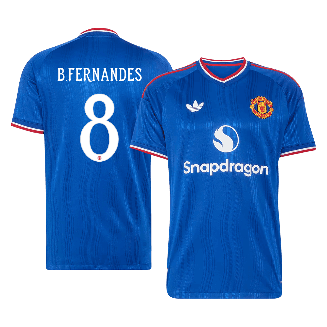 Tricouri Fotbal Manchester United B. FERNANDES #8 Deplasare 2026/27 Authentic - UCL