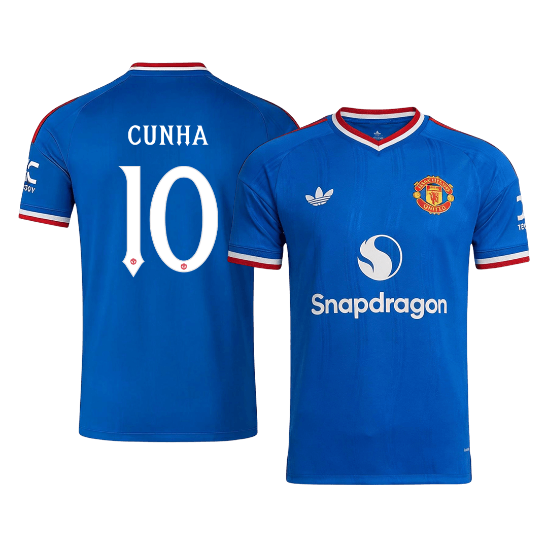 Tricouri Fotbal Manchester United CUNHA #10 Deplasare 2026/27 - UCL