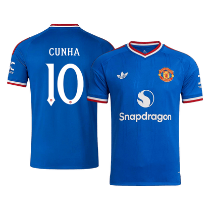 Tricouri Fotbal Manchester United CUNHA #10 Deplasare 2026/27 - UCL