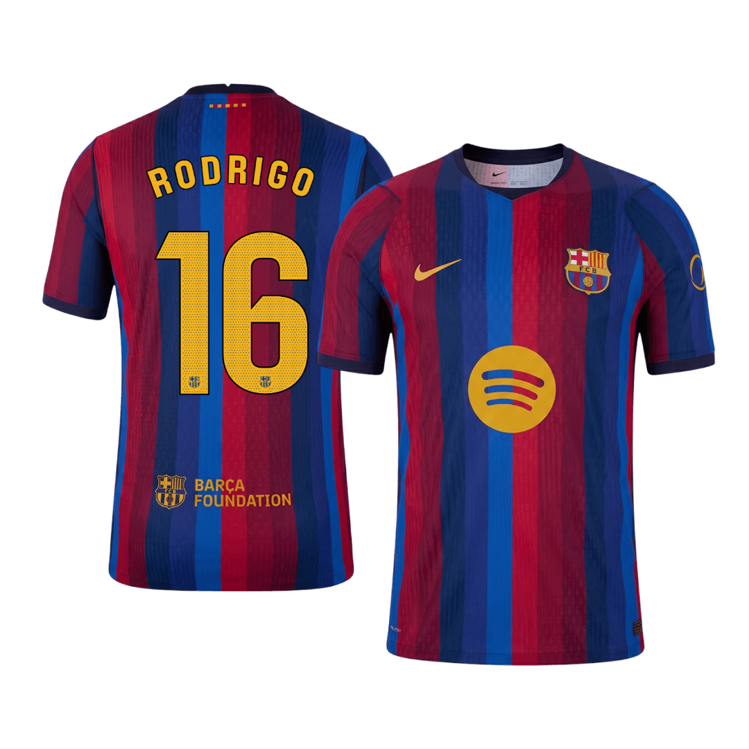 Tricouri Fotbal Barcelona RODRIGO #16 Acasă 2026/27 Authentic