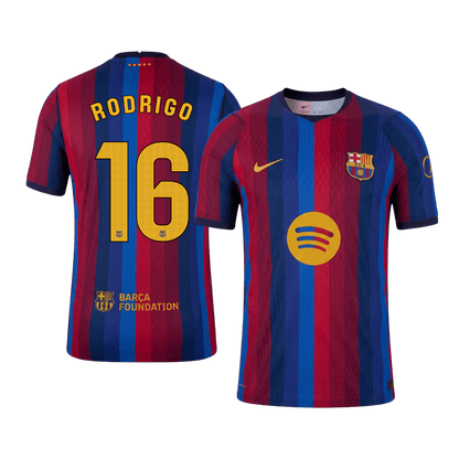 Tricouri Fotbal Barcelona RODRIGO #16 Acasă 2026/27 Authentic