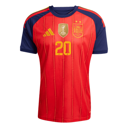 Tricouri Fotbal Spania PEDRI #20 Acasă Cupa Mondială 2026 Champion Edition - Premium